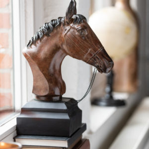 Tete De Cheval Resine Marron