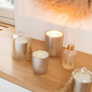Bougie Parfumee Cloche Merci Beige Small -30heures
