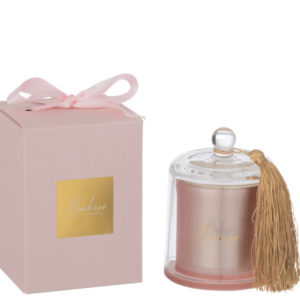 Bougie Parfumee Cloche Bonheur Rose Small -30heures