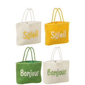 Sac Bonjour/Soleil Papier Blanc/Vert/Jaune Assortiment De 4